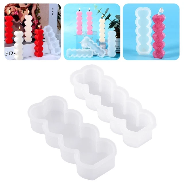 Moule à bougie en silicone en forme de cœur à faire soi-même aromathérapie