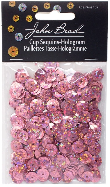 Lentejuelas redondas John Bead 8 mm 850/paquete-rosa