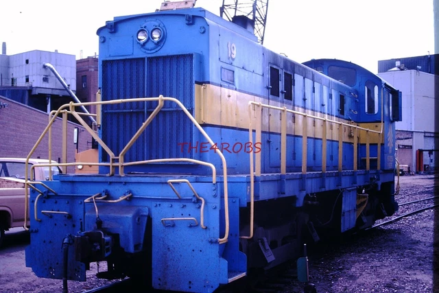 Original 1984 Nekoosa Paper S6 Switcher Locomotive WI. Slide #3016