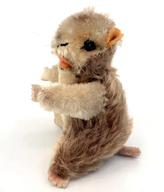 Steiff Piff Marmot 1960s Mohair Plush Groundhog 10cm 4in no ID Vintage