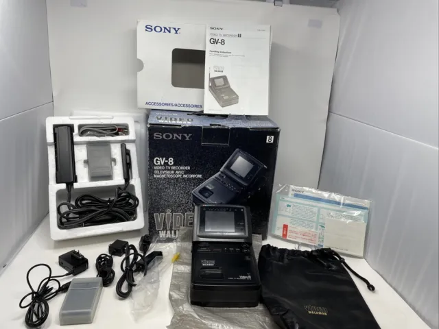 RARE COMPLETE IN BOX CIB Sony Walkman GV-8 Video TV Recorder *AS IS SALE READ!*