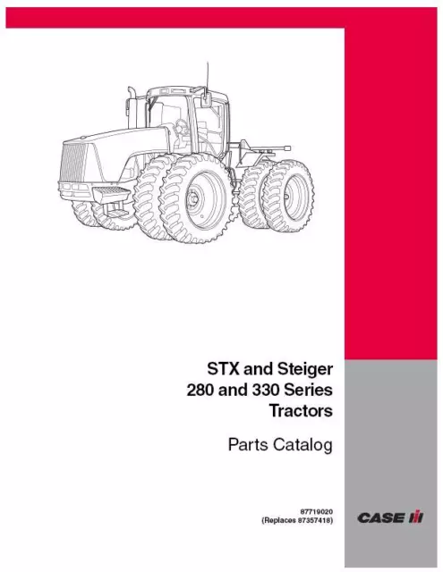 Case Ih Stx & Steiger 280 & 330 Series Tractors Parts Catalog