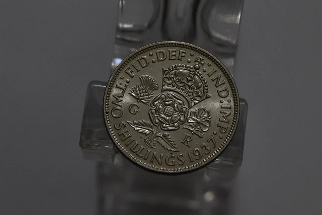 🧭 🇬🇧 Uk Gb Florin 1937 Silver High Grade B63 #Z3499