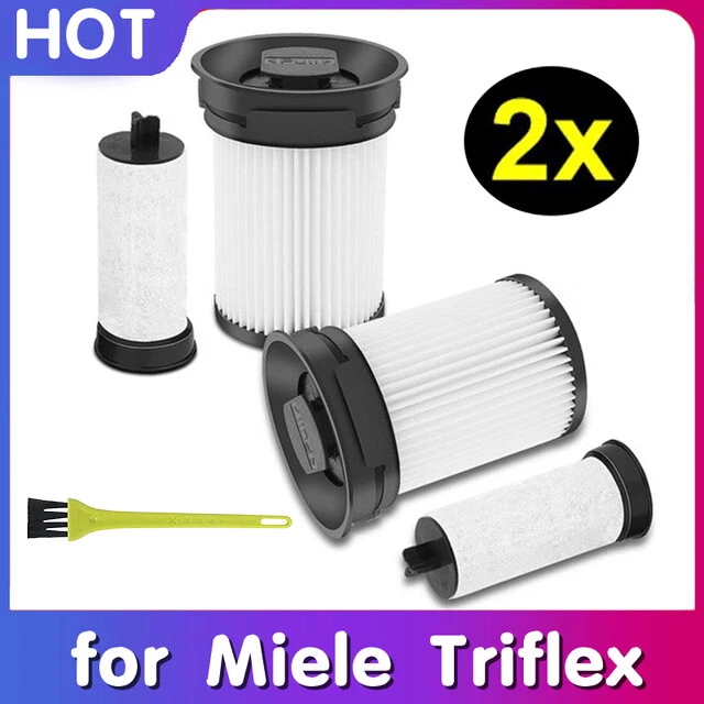 Lot De 2 Filtres Réutilisables Pour Aspirateur Miele Triflex HX1 - Compatible HX1, Cat & Dog, HX1 PRO - 3