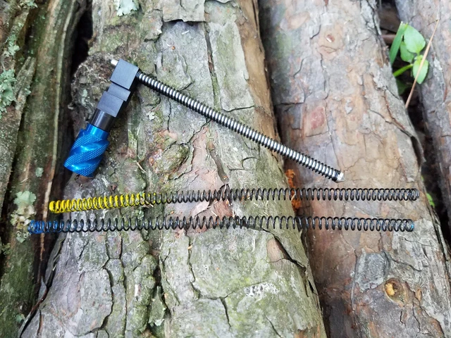 NEW Ruger 10/22 spiral XTRA-GRIP charging handle in BLUE + progressive springs!!
