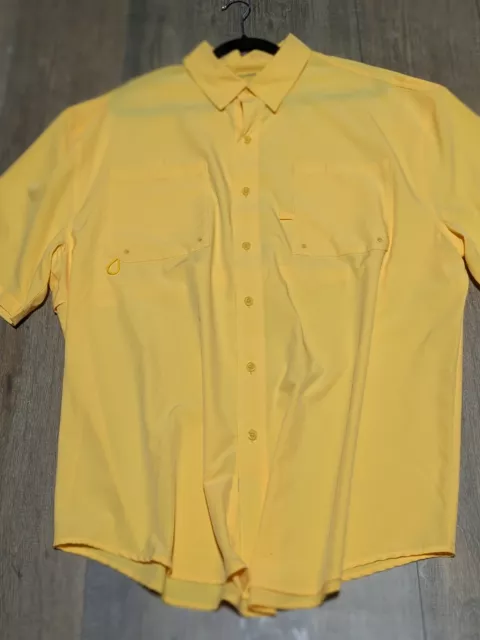 REEL LEGENDS FISHING Shirt Mens Small White Short Sleeve Button Shadester  $23.99 - PicClick