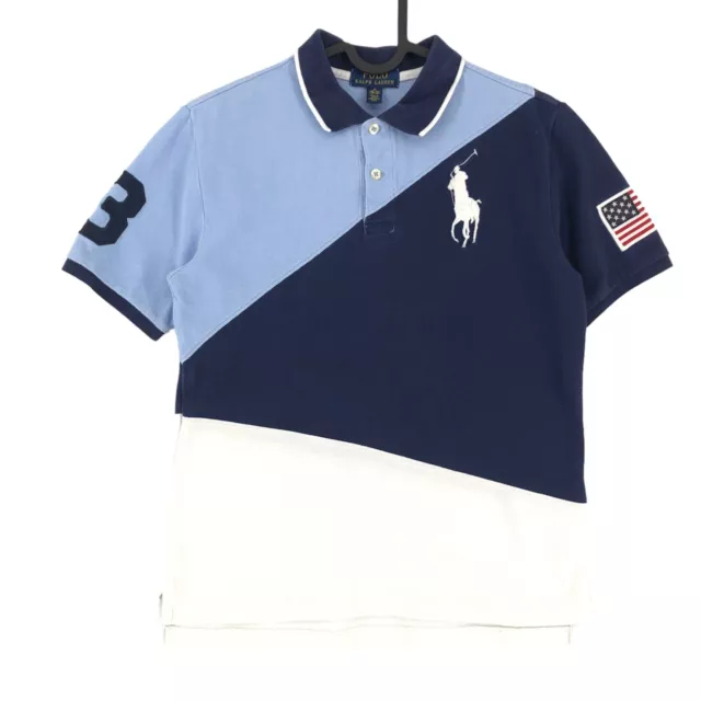 Polo Ralph Lauren da Bambino Grande Ponny Collo T-Shirt Taglia M (10 - 12 Y.O