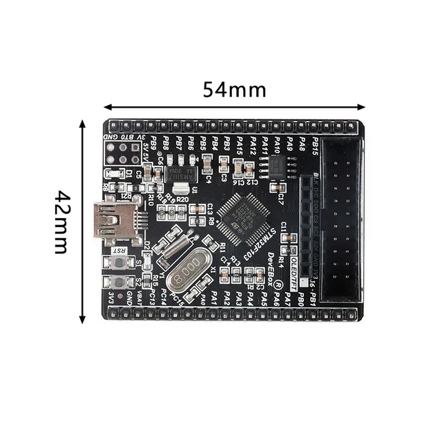 STM32F103C8T6 DEVELOPMENT BOARD ARM System Module USB-C Micro Interface ...