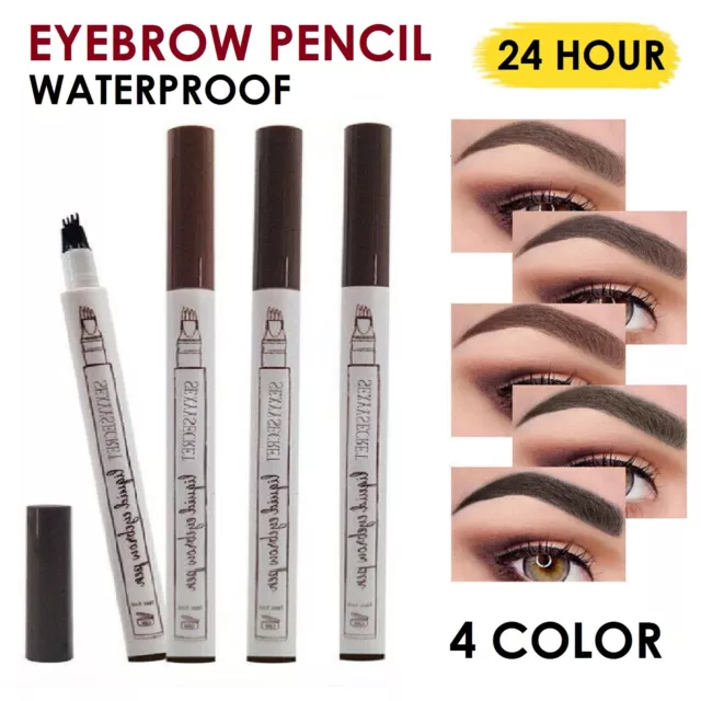 Microblading Tattoo Eyebrow Ink Pen Long Lasting Eye Brow Pencil 3D Fork Makeup