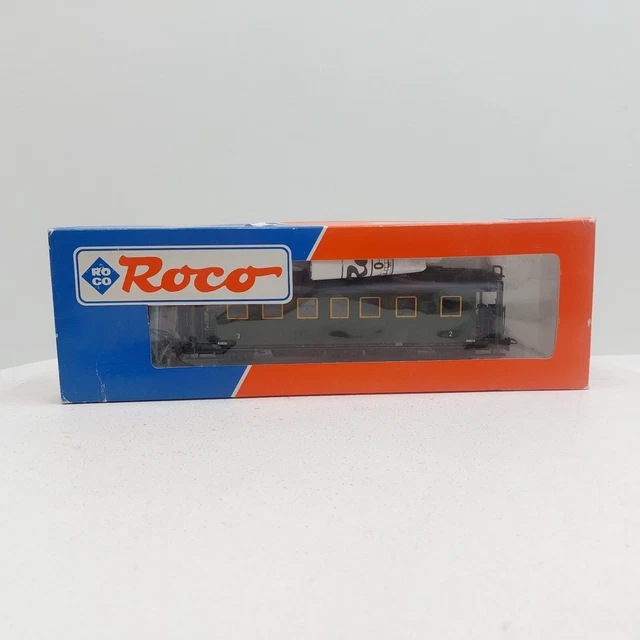 Roco 44682 – Voiture Voyageurs Mixte 2e Classe Avec Cabine De Conduite, HO, Occasion