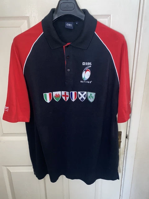 Cotton Traders Six Nations Mens Rugby Polo Shirt Top 6 Nations Rugby Union RBS