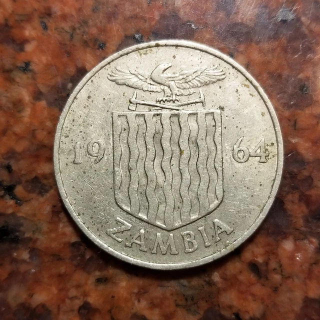 1964 Zambia 2 Shillings Coin - #B2744