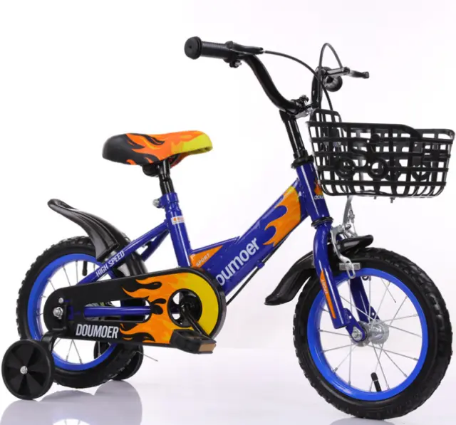 12/14/16 inch Kids Bike Bicycle Children Boys Blue Cycling Removable Stabilisers