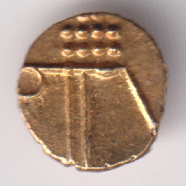 French India Cochin Gold Fanam Rare Small Coin