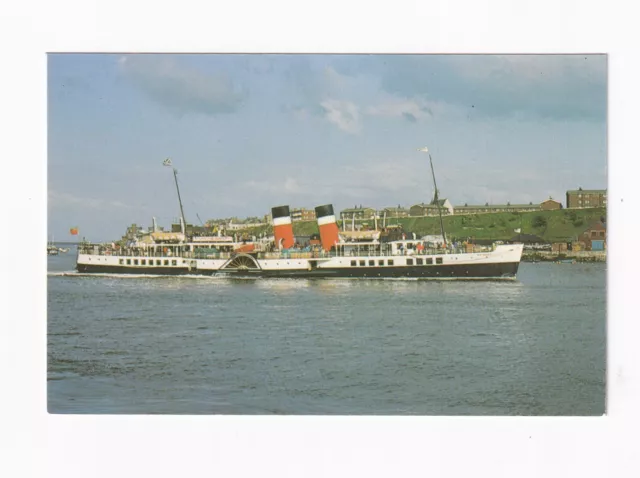 Postcard Shipping Paddle Steamer Waverley At North Shields