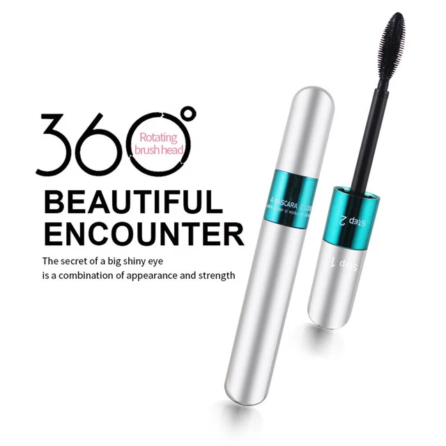 Mascara estensione ciglia doppio lato 4D impermeabile fibra di seta volume mascara SLS