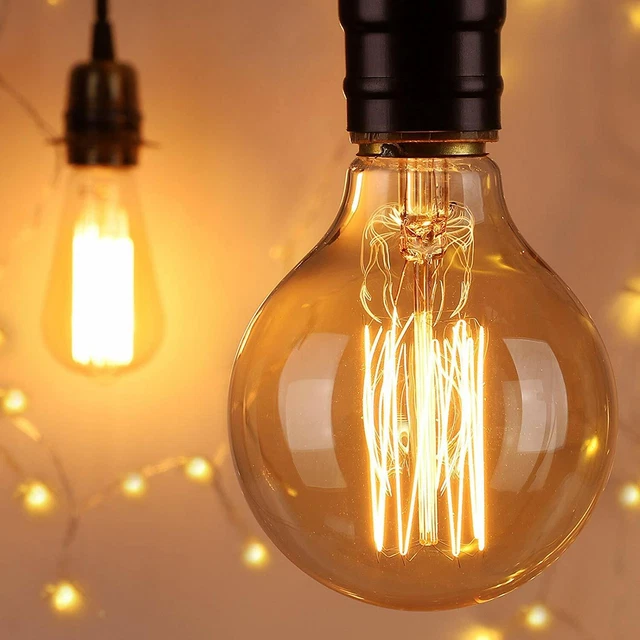 B22 Vintage Retro Edison Antique Filament Dimmable 240V Lamp Light Bulb G95