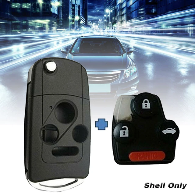 4B Flip Remote Key Shell Case Fob For 2007-2012 2013 HONDA Fit W/ Button Pad