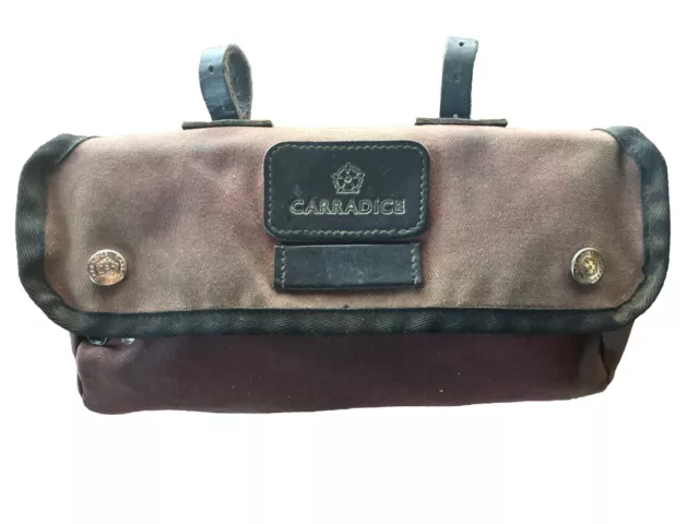 Carradice Zipped Roll BURGUNDY Cotton Canvas Saddlebag tube/tool