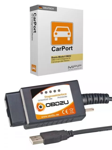  Câble USB OBD2, connecteur USB de Voiture V1.5 Scanner  d'interface de câble de Diagnostic OBD-II OBD Adapter USB