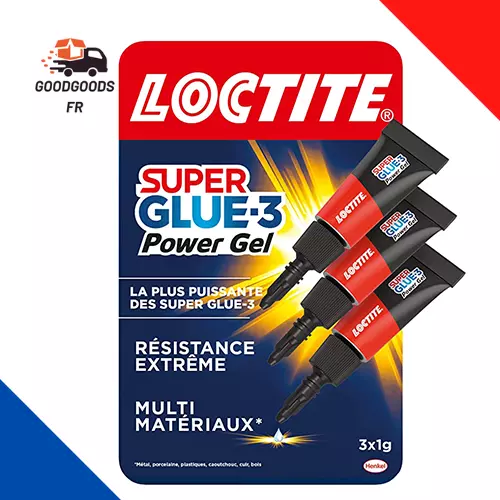 Super Glue-3 Power Gel, Colle EXTRA Forte ultra-résistante 3x1g - LOCTITE