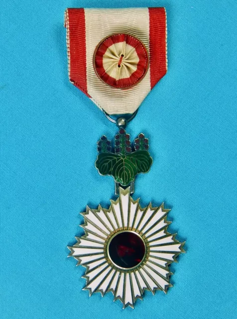 Imperial Japanese Japan WW2 Order of Rising Sun 5th Class Medal Badge Award .