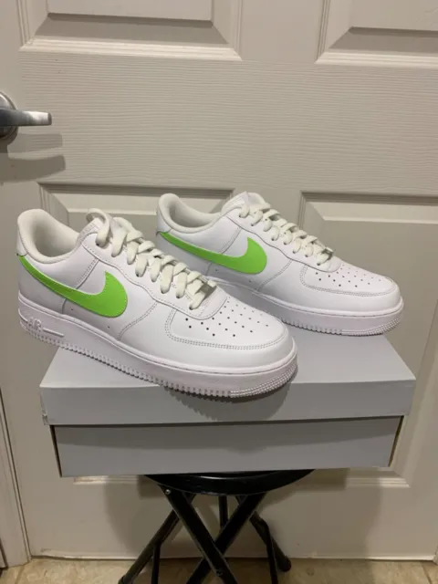 Nike Air Force 1 Low White  (GRINCH GREEN Custom Swoosh)