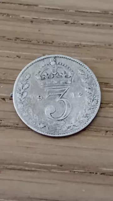 1912 Vintage Solid Sterling (0.925) Silver Threepence Titanic White Star Line