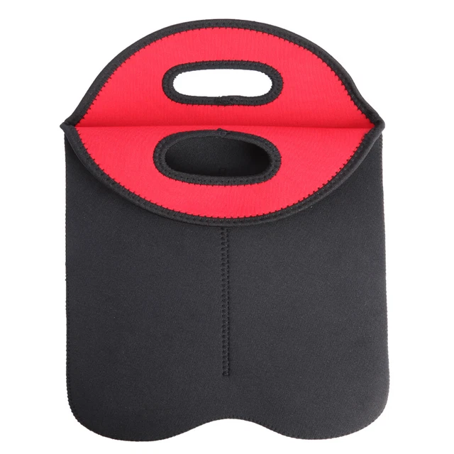 Enfriador de botellas de vino neopreno soporte de doble funda protectora de botella (rojo) HY#U