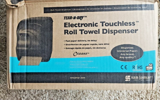San Jamar - T1390TBK - Oceans Tear-N-Dry Black Touchless Paper Towel Dispenser