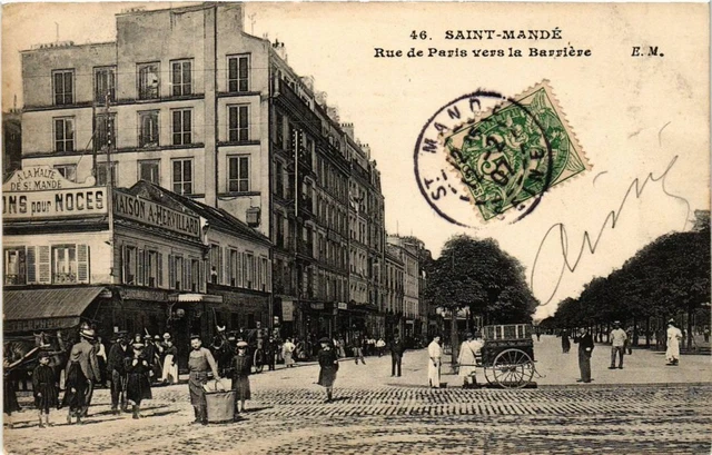 CPA AK St-MANDÉ Rue de Paris vers la Barriere (672429)