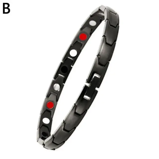 Black Magnetic Bracelet Healing Therapy For Men Arthritis Relief Weight Pain Lo