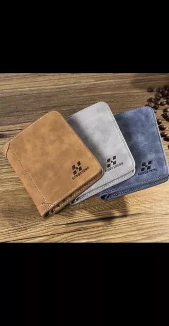 men’s wallet leather billfold slim Hipster Cowwide Credit card/ID Holders.