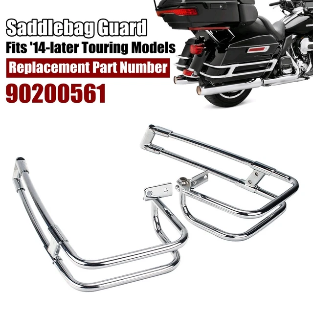 CHROME SADDLEBAG GUARD Rails Side Crash Bar For HarleyDavidson Touring