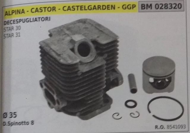 Cylindre + Piston + Joints 44mm Pour Débroussailleuse Timbertech MFS52/MS-2TL-52/MS52-2TL - Pièce Détachée