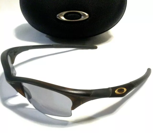 RARE OAKLEY HALF JACKET 1.0 SUNGLASSES Rootbeer Frames w/ Slate Iridium Lenses