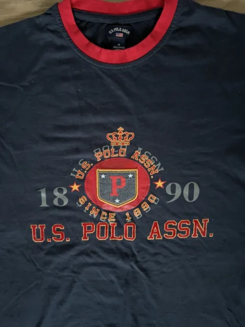 US Polo Assn Mens Navy  T Shirt Sweater dunkelblau  Blue Size M 2