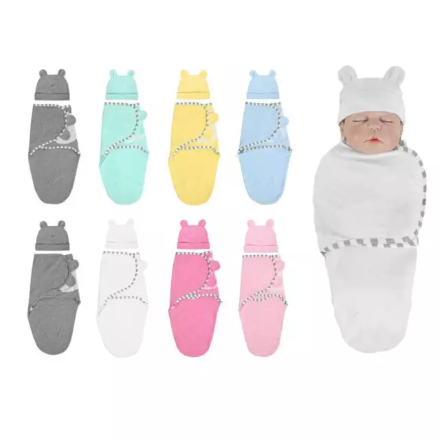 Neugeborenes Baby Swaddle Wrap Decke Schlafsack mit Hut