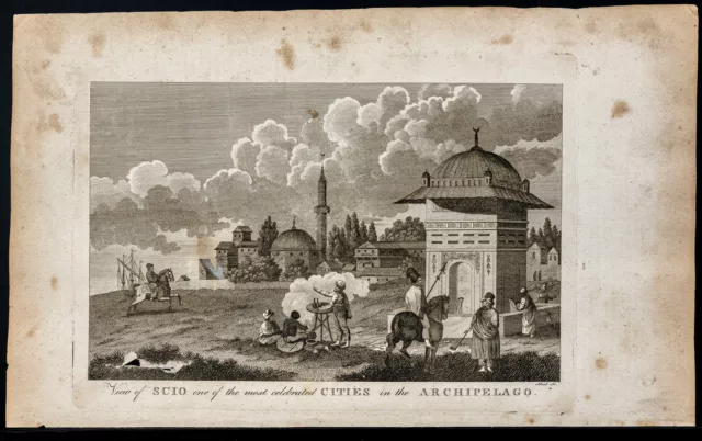 1800 - Île de Chios (Grèce Turquie ) - Gravure ancienne
