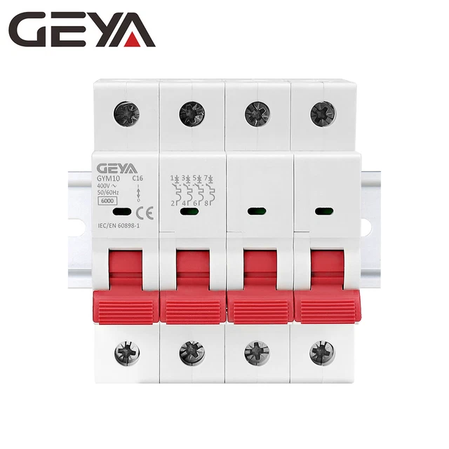 GEYA AC MINI Disjoncteur 4P 6/10/16/25/32/40/50/63A 6kA Interrupteur De Sécurité EUR 22,87 - FR - Foto 14