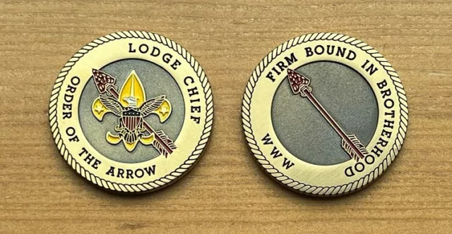 LODGE CHIEF OA CHALLENGE COIN Order of the Arrow Lodge Boy Scout Award Gift BSA