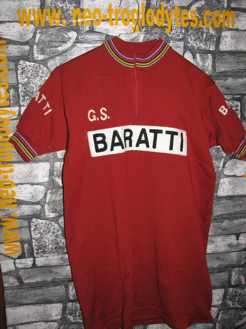 Maillot Cyclisme Vintage Français G.S ST. JOSEPH - MONZA, Laine, époque Eroica, Taille L