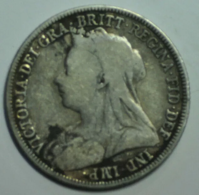 mw16895 Great Britain; Silver Shilling 1896  Victoria (1837-1901)