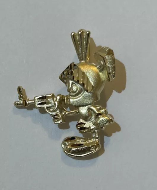 14K YG 1992 Marvin The Martian Pendant Charm Warner Bros. Looney Tunes *RARE*