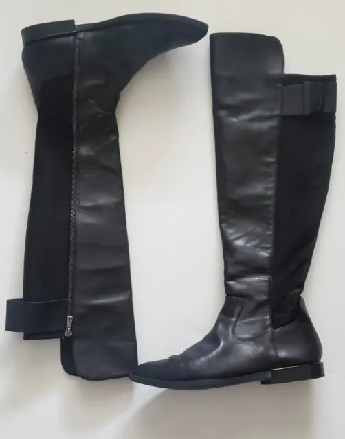 Calvin Klein Women Boots Priya Over The Knee Riding  Size 9 Black Stretch back