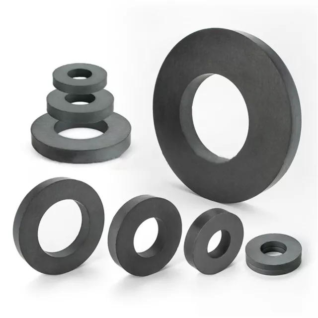 1x Large Magnet Ring Ferrite With Hole 22mm 32mm 33mm 45mm Black Round Strong