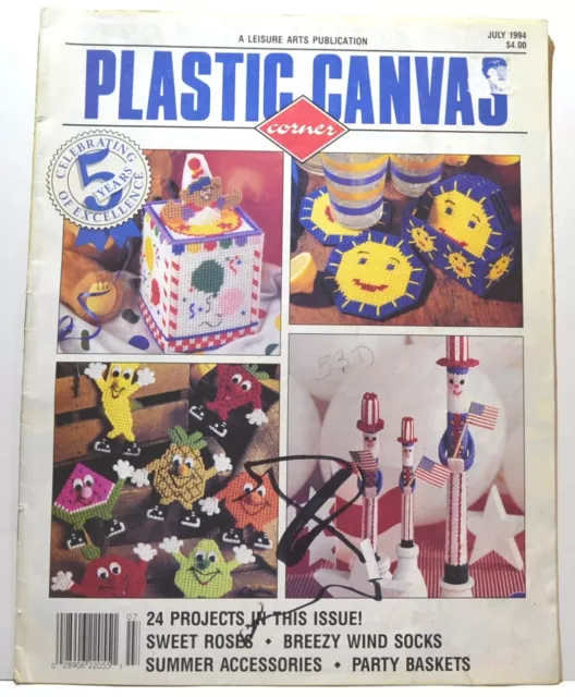 Revista Plastic Canvas Corner - Julio 1994 - ¡24 proyectos!