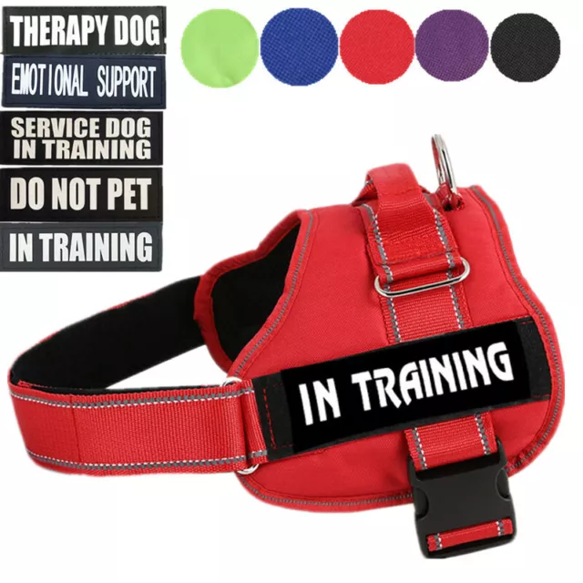 Service Dog Vest ESA Emotional Support Harness Patches Reflective Collar XXL XL