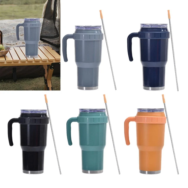 40oz Tumbler with Handle and Straw Coffee Travel Mug Double Walled Insulated