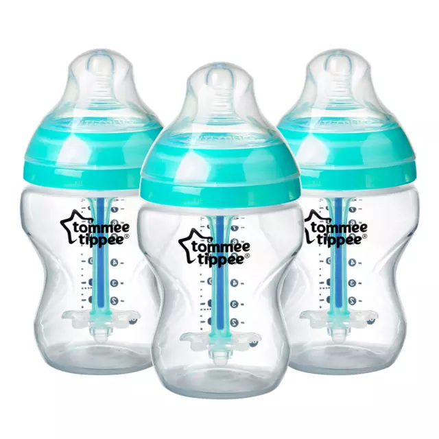 3 Pack Tommee Tippee Baby Bottle Closer To Nature Anti-colic Newborn Bottles 0m+